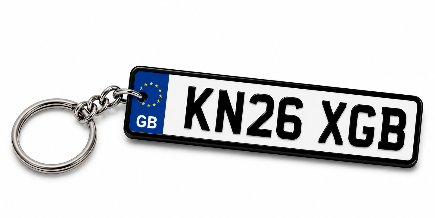 REG PLATE Keyring