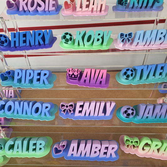 3d printed desk name sign