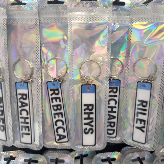 3d printed reg plate keyring