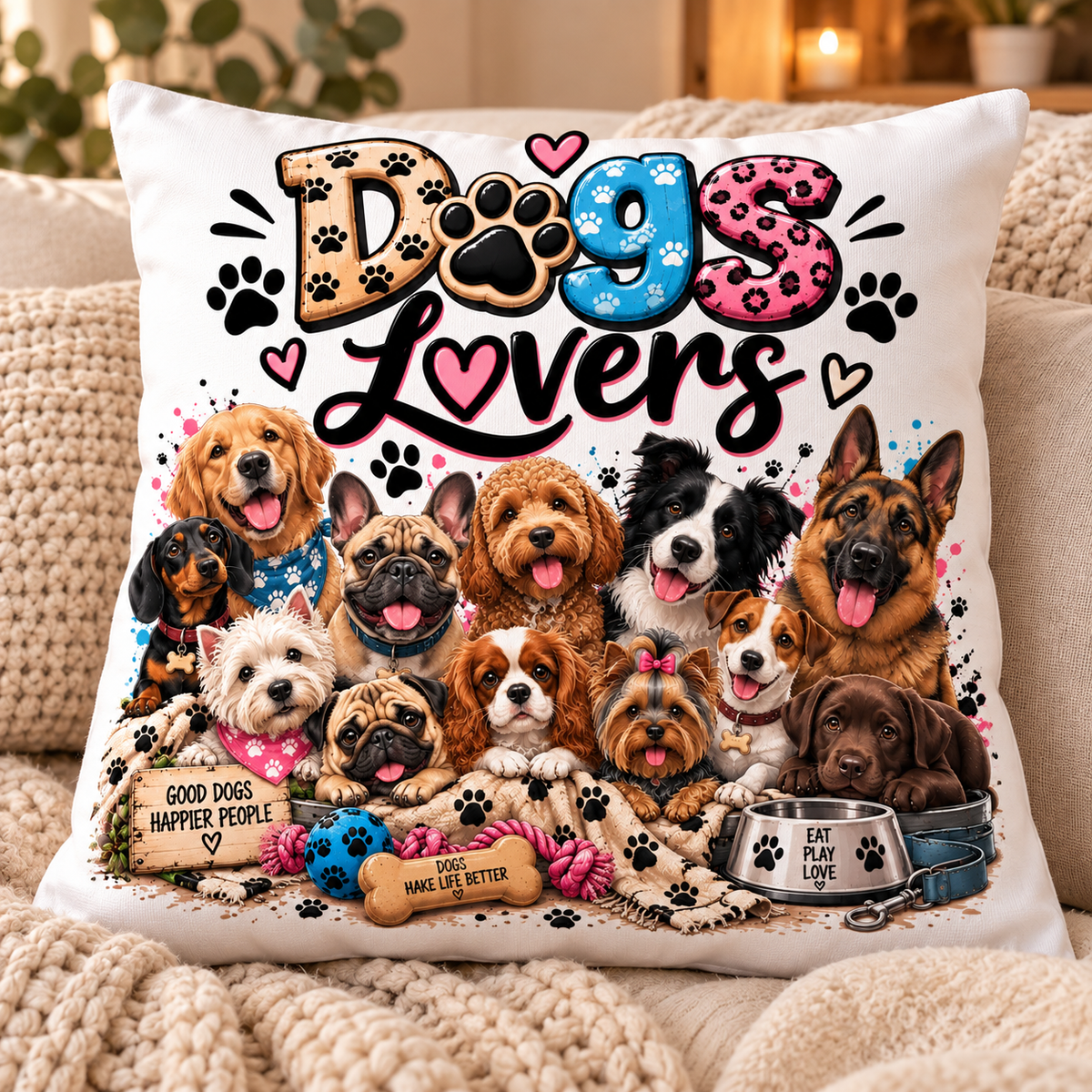 Dogs Cushion