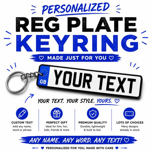 REG PLATE Keyring