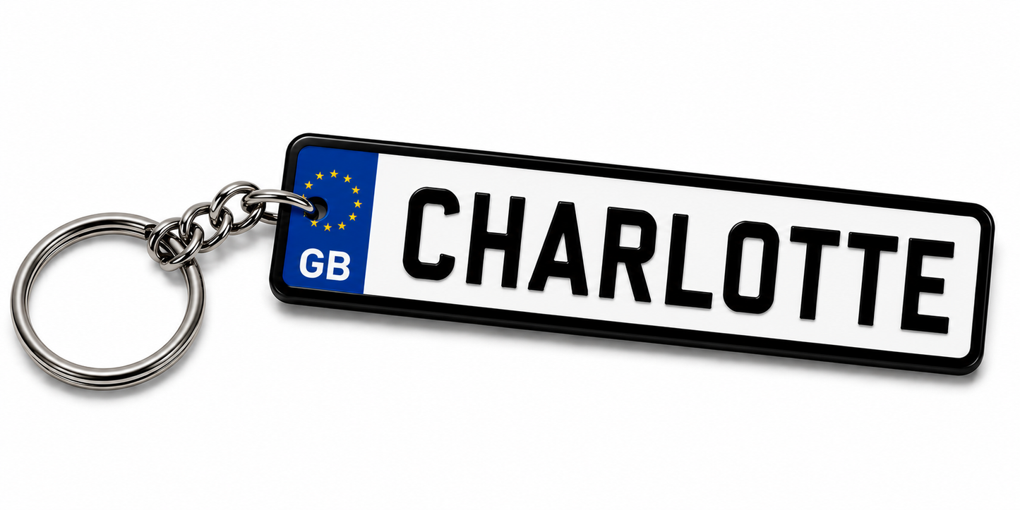 REG PLATE Keyring
