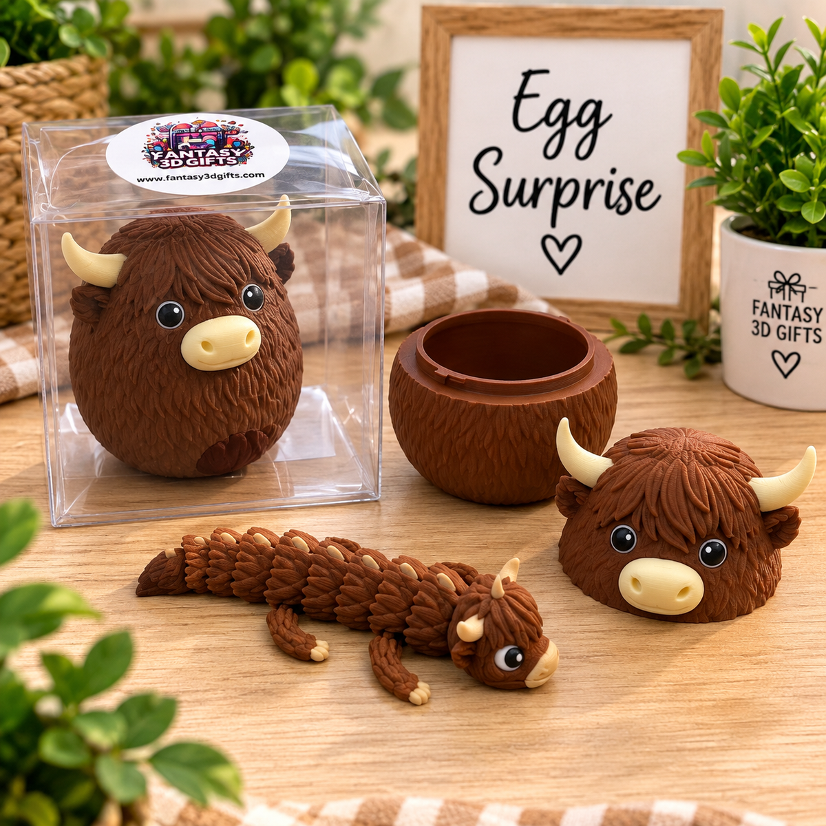 Highland Cow Egg Surprise