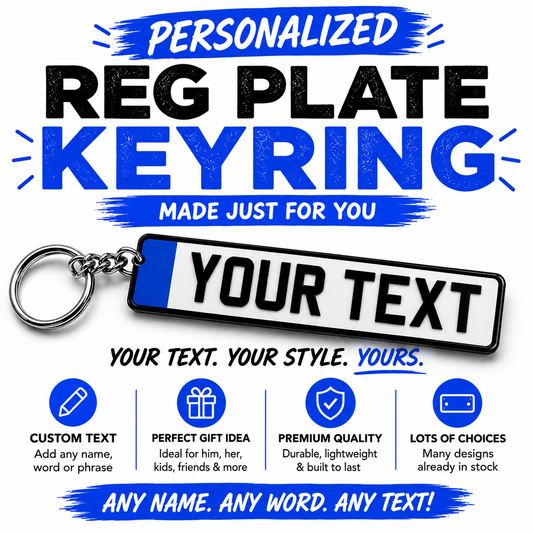 REG PLATE Keyring